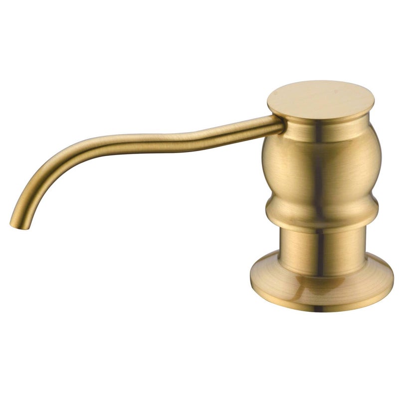 GICASA Brass Kitchen Soap Dispenser, Oil Rubbed Bronze in Sink Liquid Dish Soap Dispenser with High Capacity 500ML ï¼ˆ17ozï¼‰ ABS Bottle, Under Sink Hand Metal Dispenser Pump - Image 1